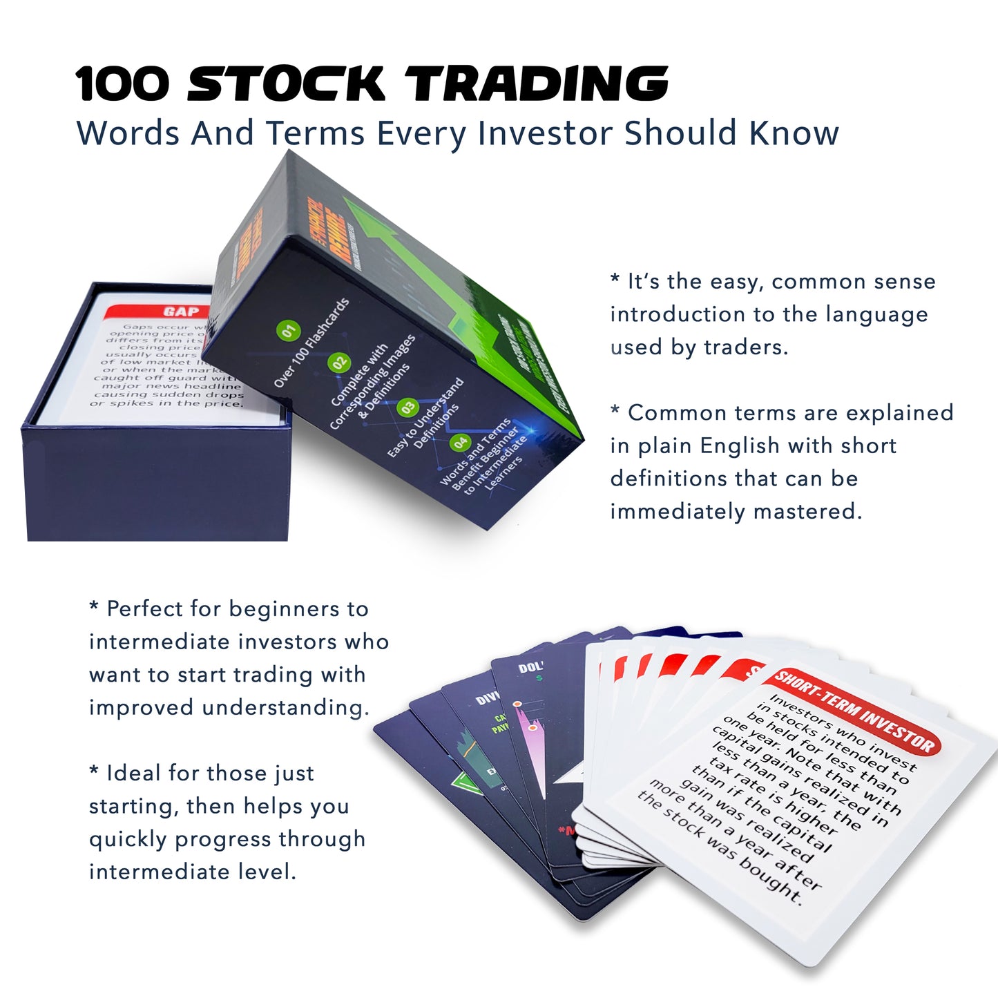 Gen 2_ 100 Stock Trading Words & Terms Every Investor Should Know Deluxe Flashcard Set