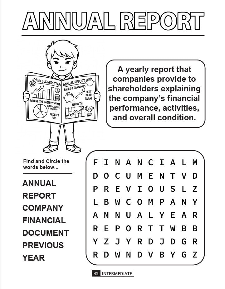 Activity Book: 100 Financial Literacy Words and Terms Every Child Should Know_Gen3