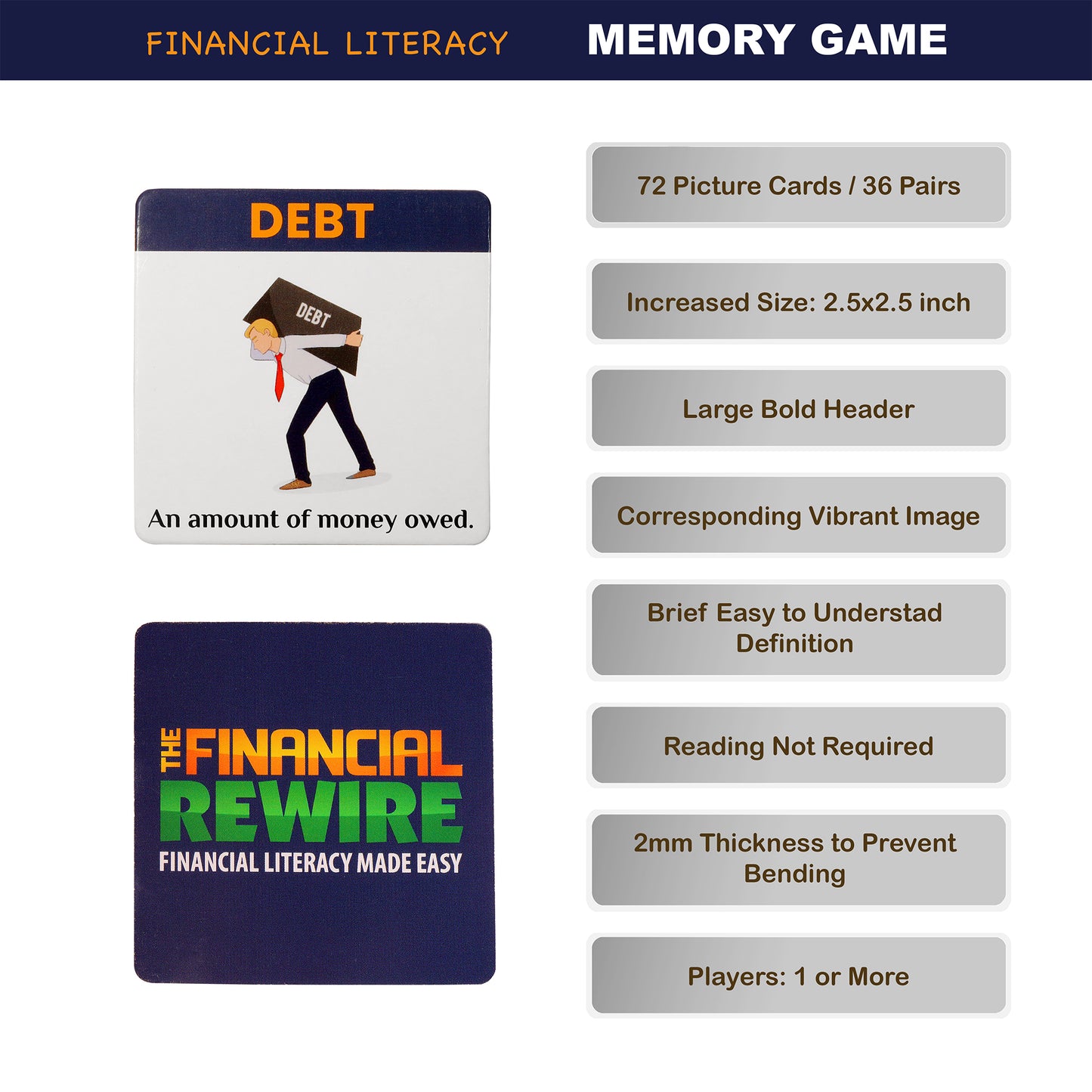 Financial Literacy Memory Game