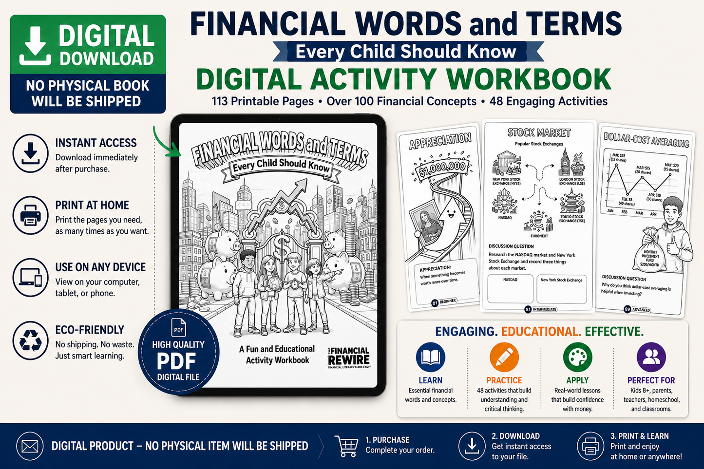 Financial Words and Terms Every Child Should Know – Digital Activity Workbook _ Gen 3 Latest Version