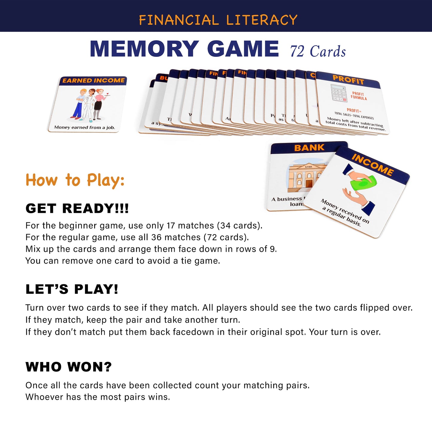 CLEARANCE: Financial Literacy Memory Game