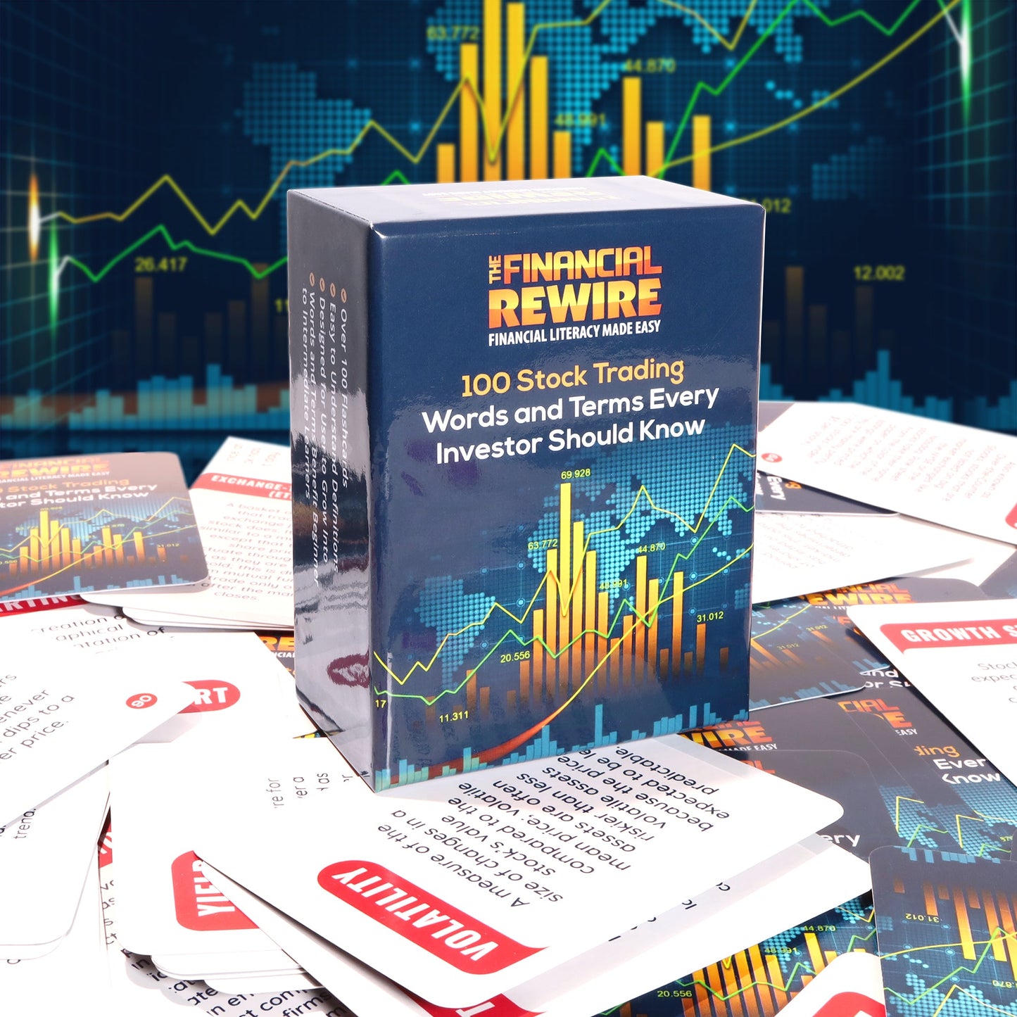 Clearance: 100 Stock Trading Words & Terms Every Investor Should Know Deluxe Flashcard Set_1st Gen