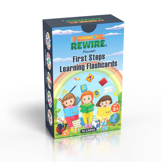 First Steps Learning Flashcards – 76 Cards for Toddlers & Kids – Letters, Numbers, Colors, Shapes & Emotions – Early Learning Tool for Ages 3+