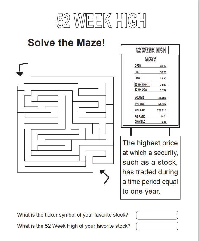 Printable Activity Book: 100 Financial Literacy Words and Terms Every Child Should Know - 113 Pages