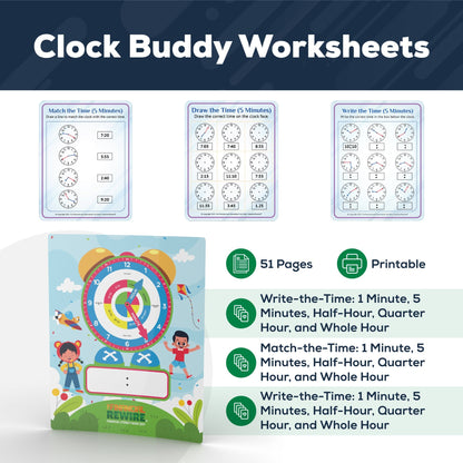 Printable Worksheets: Clock Buddy (51) Worksheets